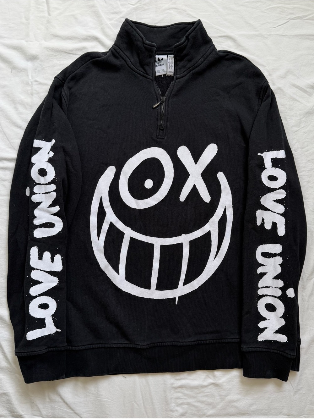 Adidas Originals x Andre Saraiva Love Union 1/4 Zip Sweatshirt XL
